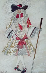 Costume per il Principe Azzurro a Corte, da La Bella Addormentata, 1921